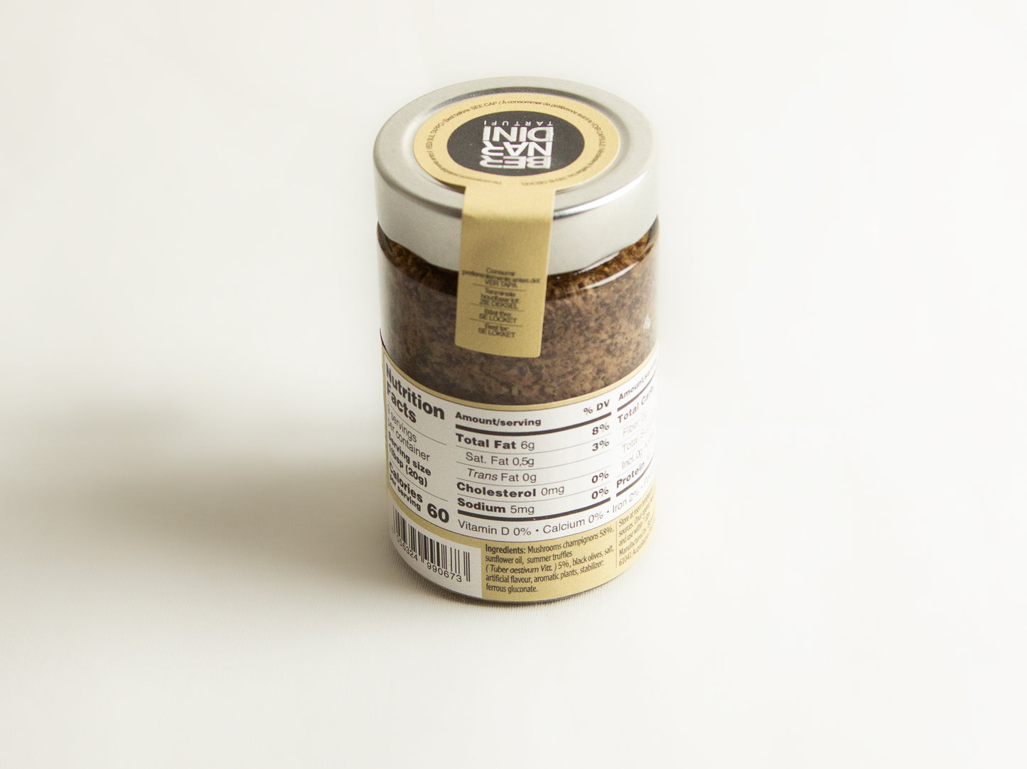 Bernardini Truffle Sauce nutrition label
