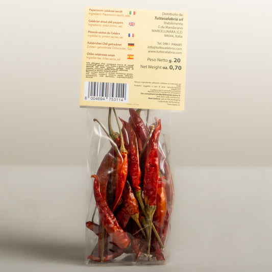 Calabrian Dried Hot Long Peppers