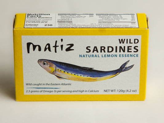 Box of Matiz Wild Sardines in Lemon