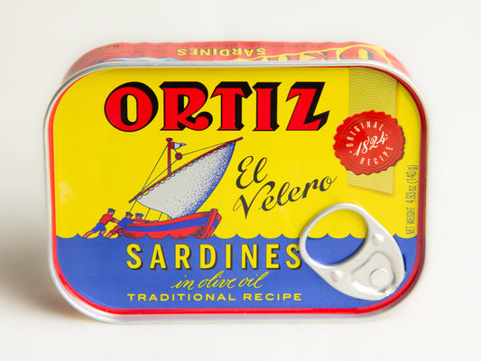 Can of Ortiz Sardines in Olive Oil