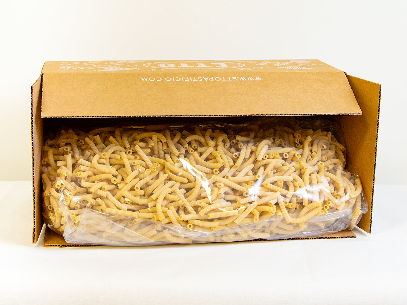Sedani shape pasta in 15lb. box