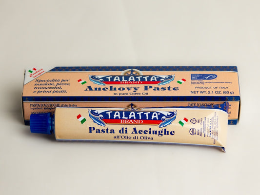 box and tube of Talatta Anchovy Paste