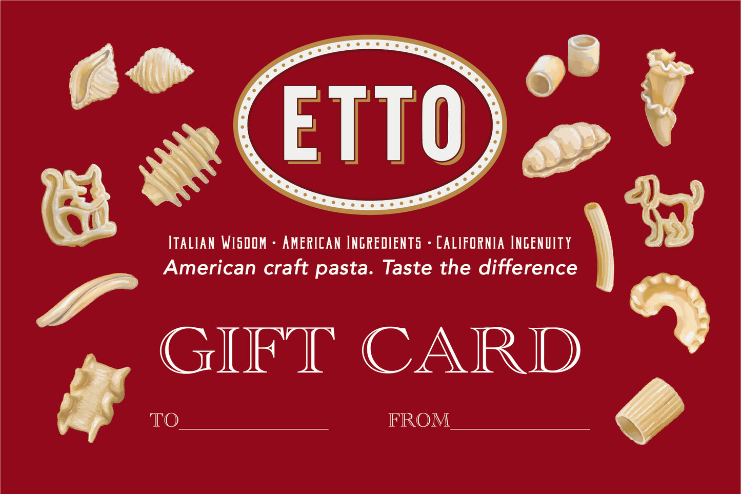 Etto Pasta Gift Card